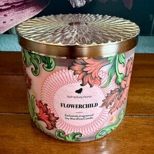 NEW Bath & Body Works FLOWERCHILD 3-Wick 14.5oz Candle